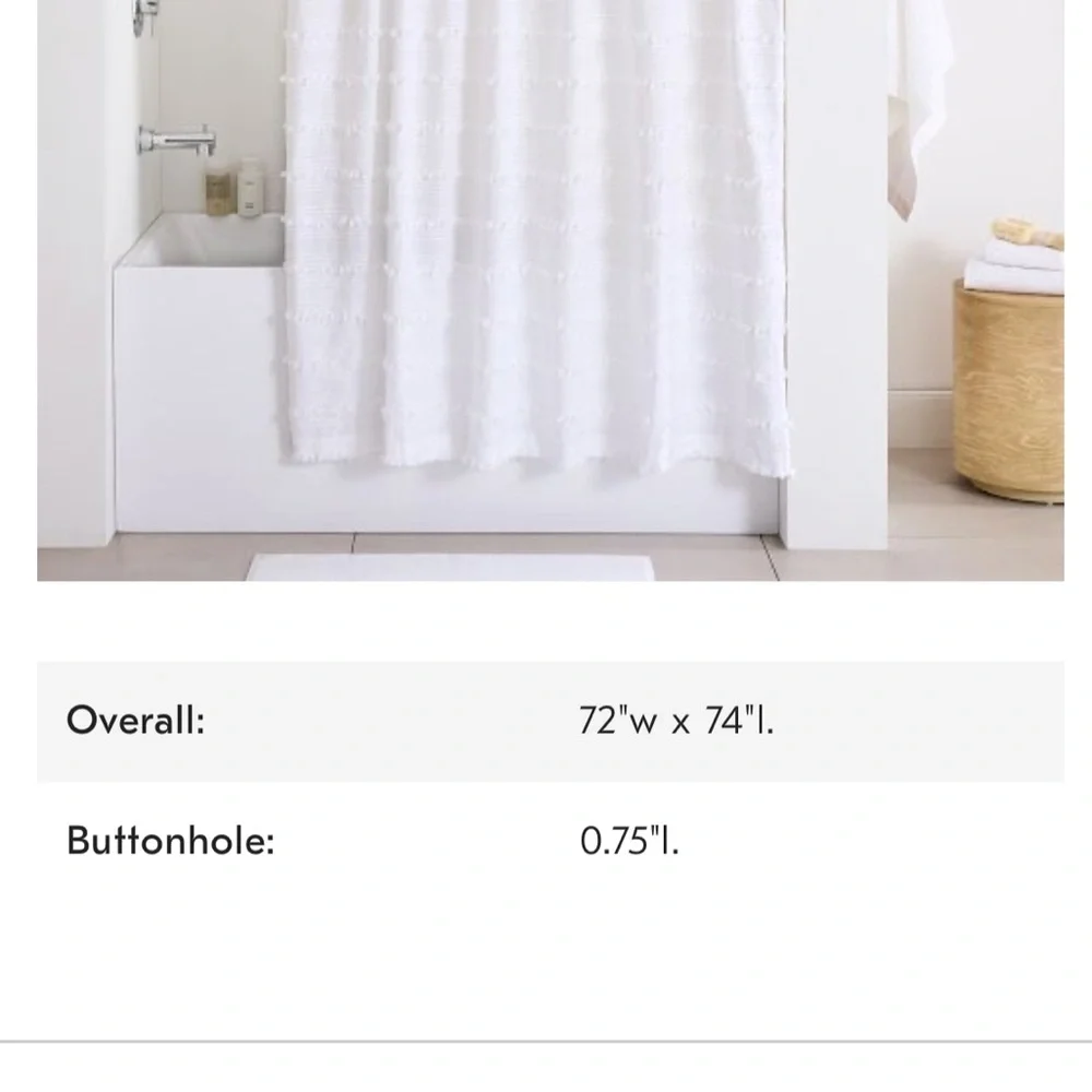 West Elm Organic Stripe Stitch Candlewick Shower Curtain